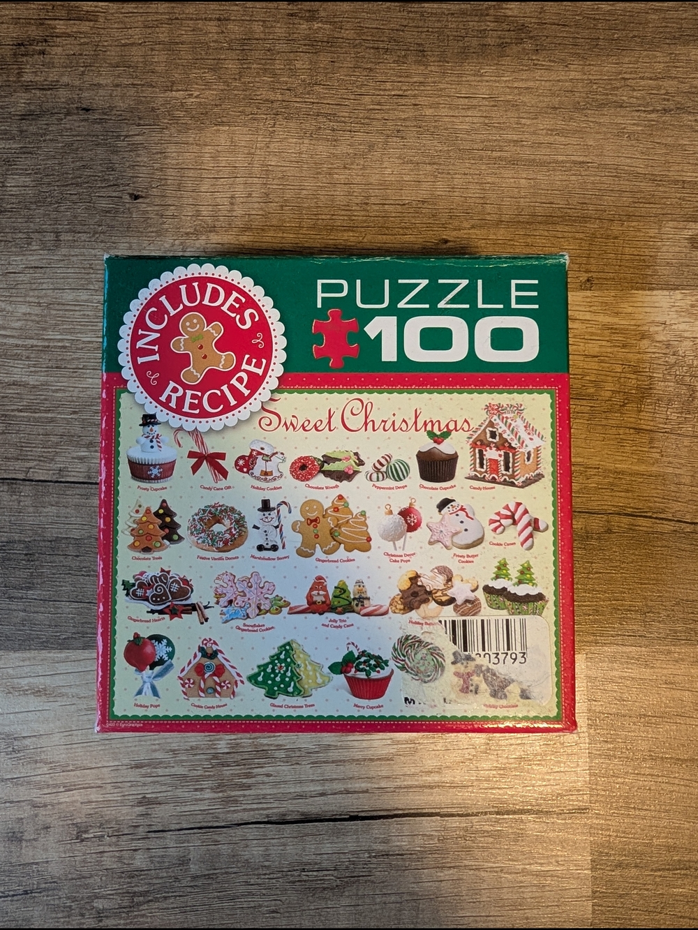 Sweet Christmas 100-Piece Puzzle - Green/Red Holiday Design